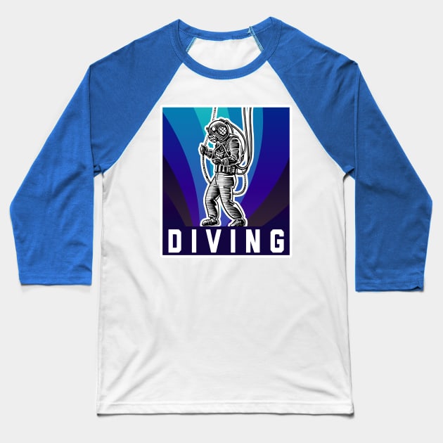 Diving Baseball T-Shirt by Saulene